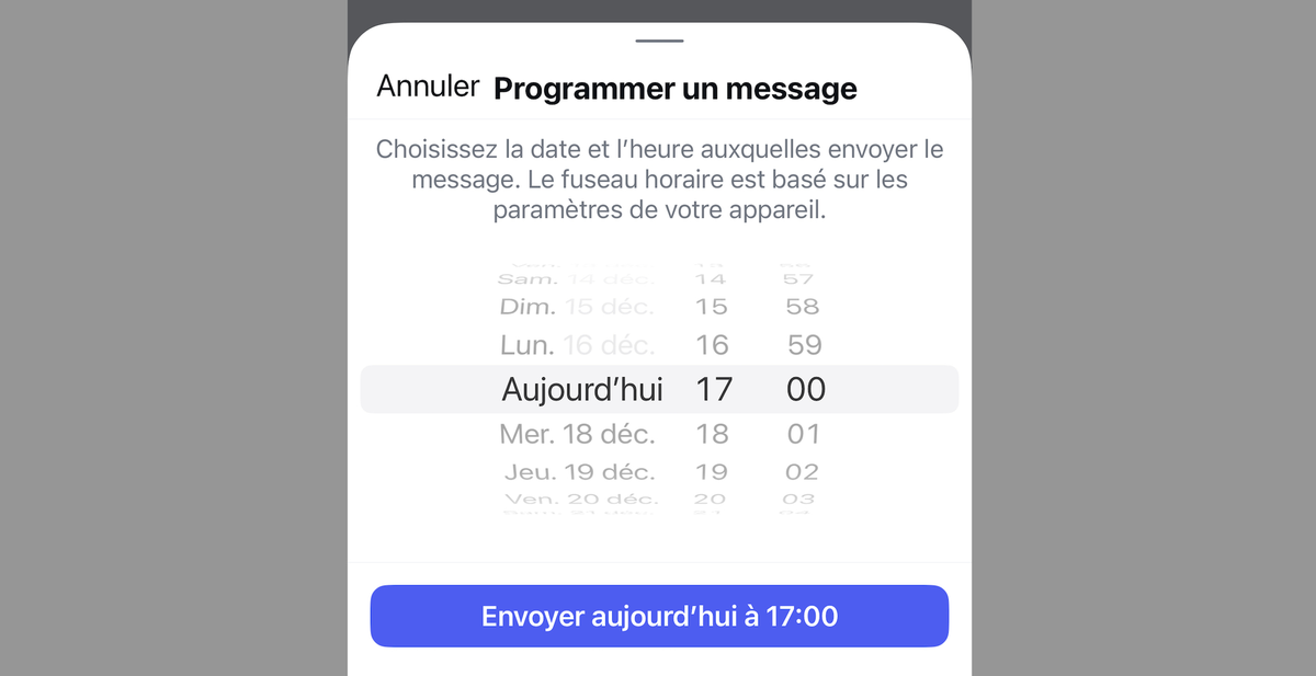 La programmation de message privé sur Instagram