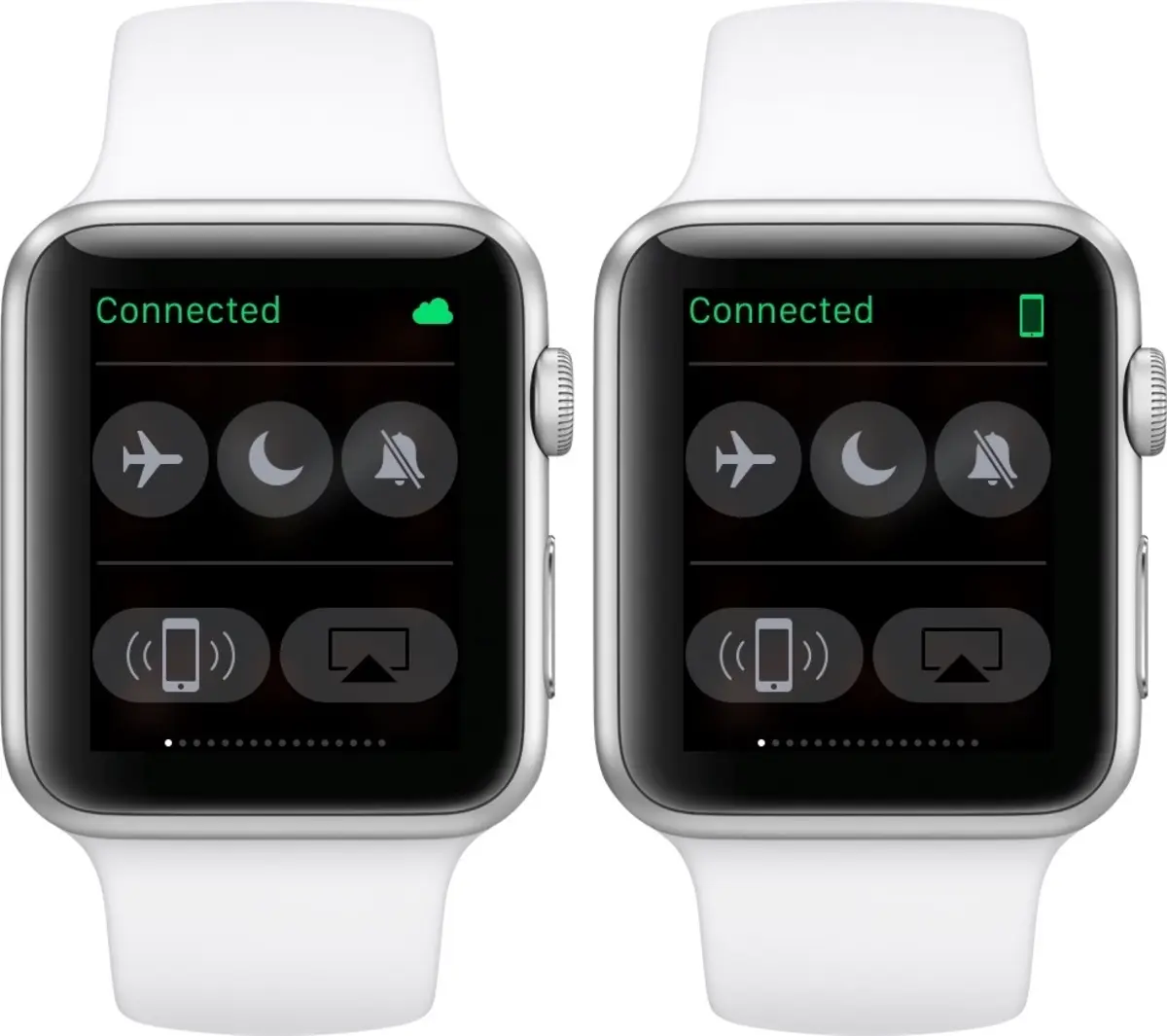 watchOS 2: 既知の WiFi ネットワークへの接続を示す新しいピクトグラム