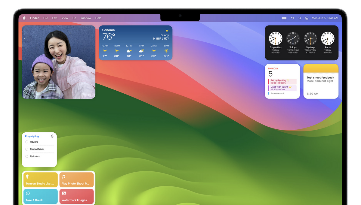 iOS 17 iPadOS 17 macOS Sonoma widgets interactifs