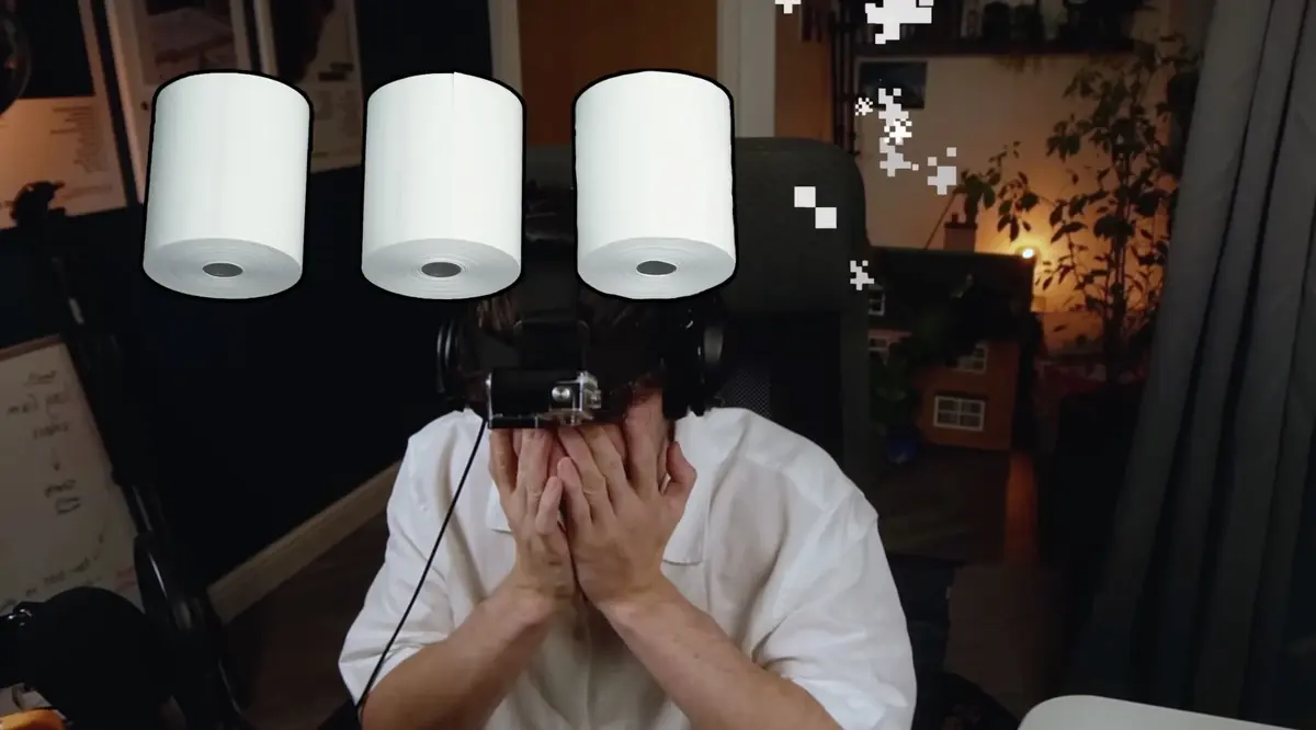 Il termine Minecraft en utilisant une imprimante à tickets comme écran (n'importe quoi...)