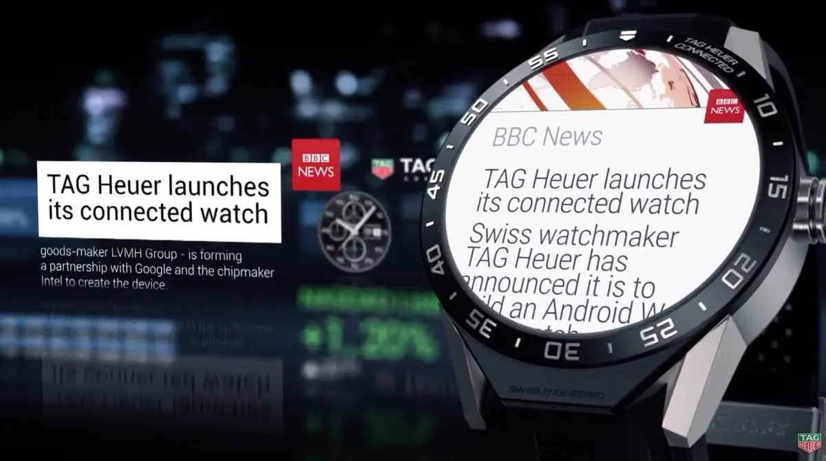 Tag Heuer présente sa Connected : Shazam, Gmail, Whatsapp et Maps sous Android Wear