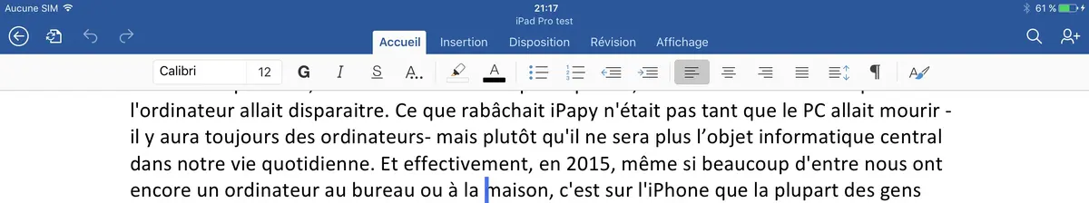 Test de l'iPad Pro (2015)