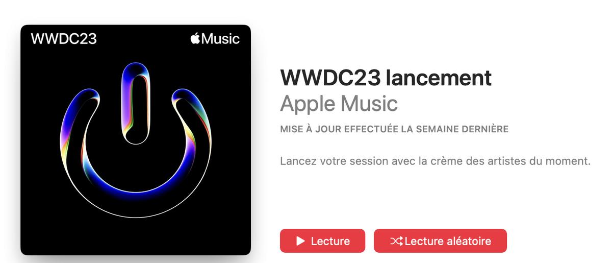 En attendant la keynote, Apple Music propose une playlist "WWDC23 Power Up"