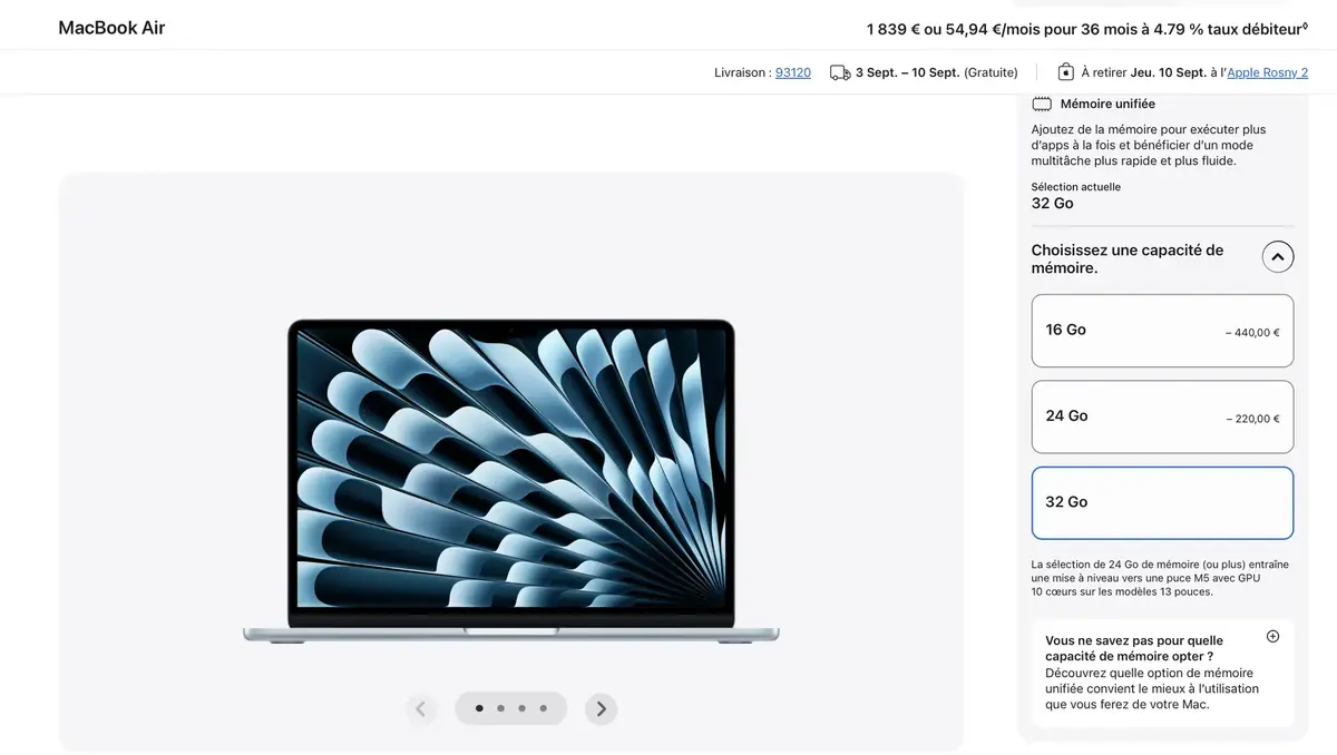 Pourquoi le MacBook Air est en rupture de stock&nbsp;?