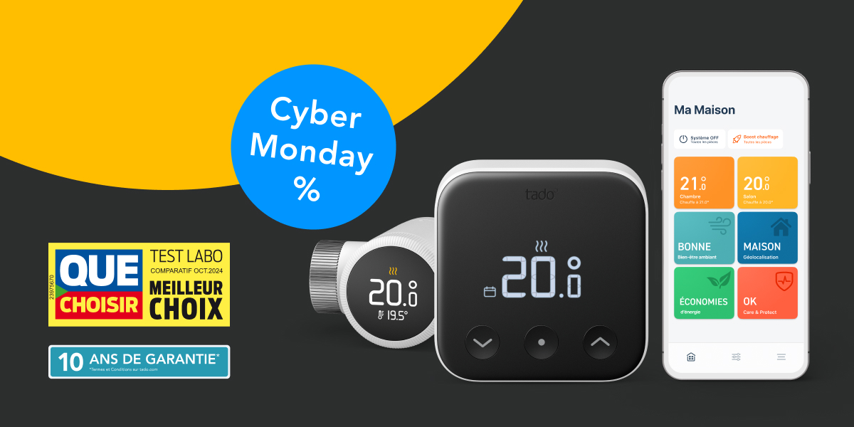 tado° Cyber Monday thermostat connecté prix le plus bas promo