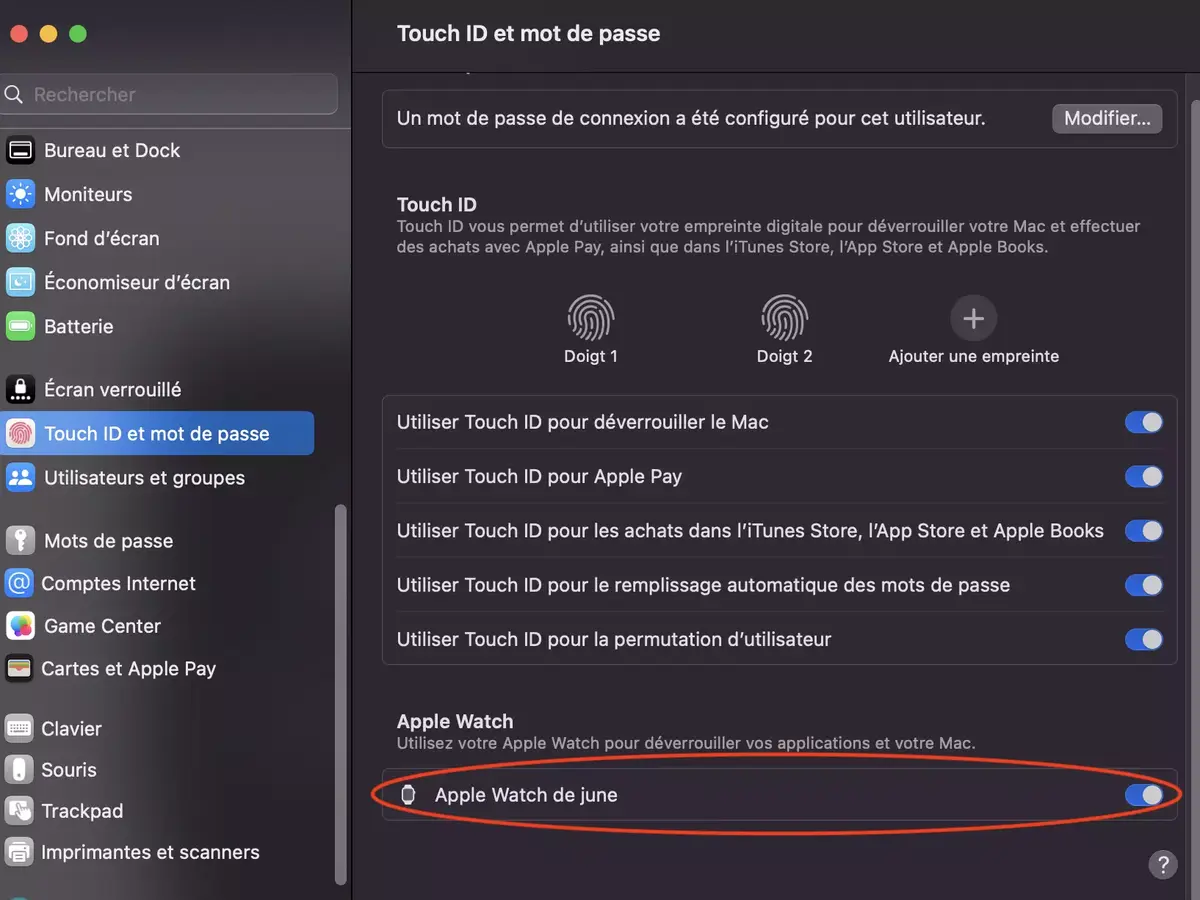 Comment déverrouiller son Mac avec une Apple Watch