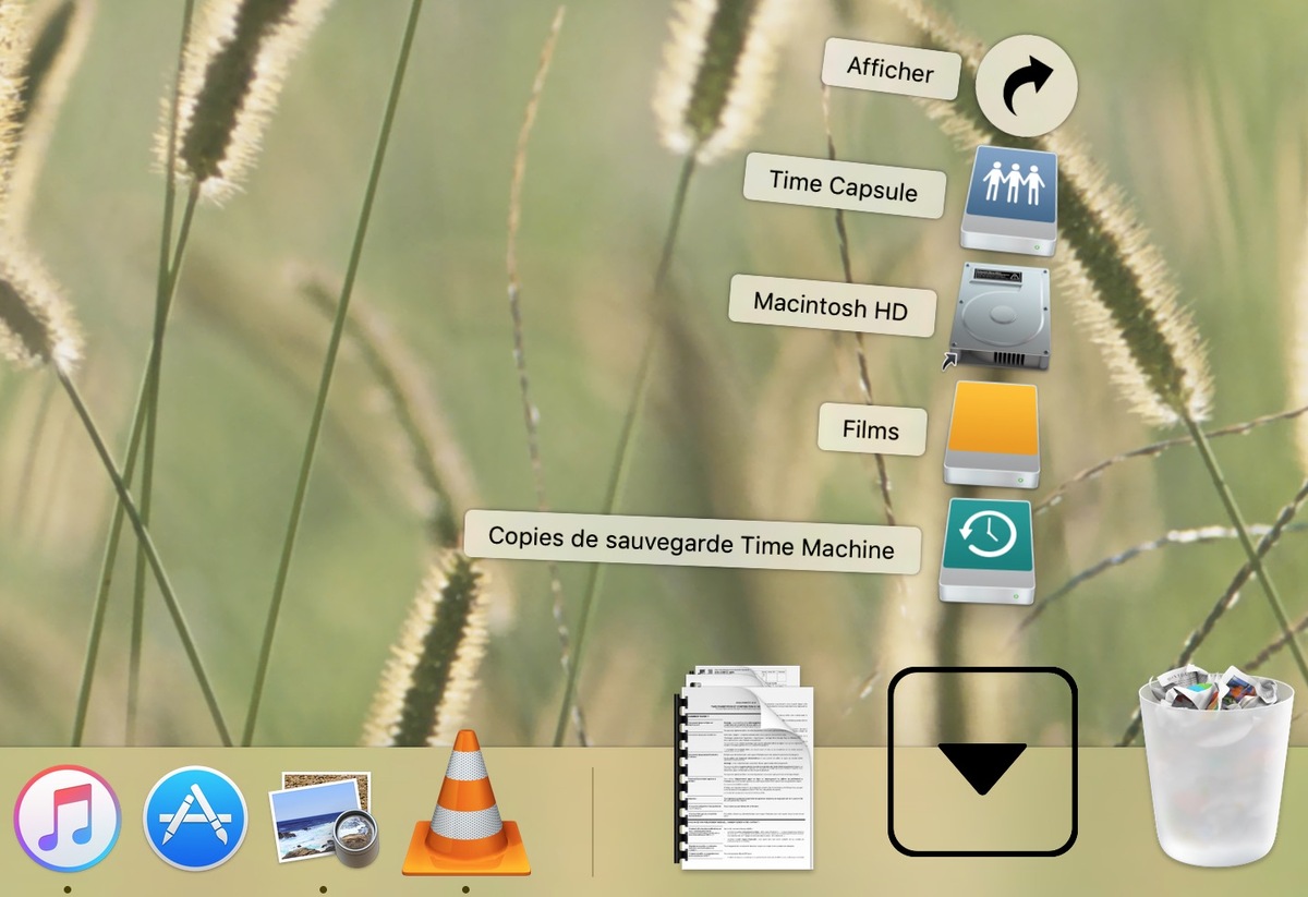 Astuce OS X : créer une pile dans le dock pour les disques, les clés USB, etc