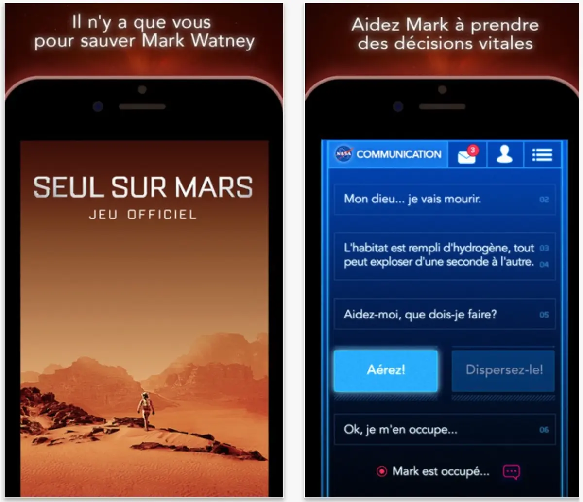 Le jeu officiel Seul sur Mars gratuit pour une durée limitée