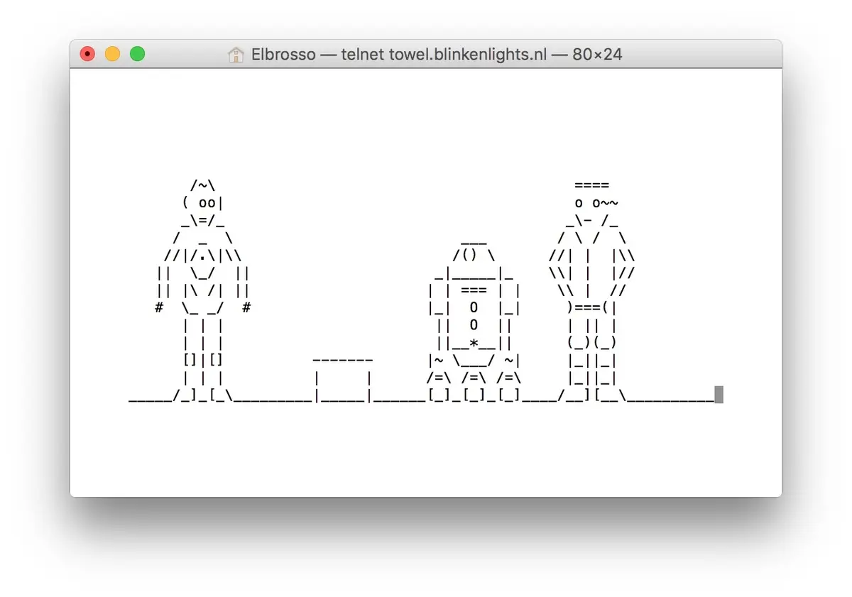 Astuce : regarder Star Wars Épisode IV en ASCII dans le Terminal d'OS X