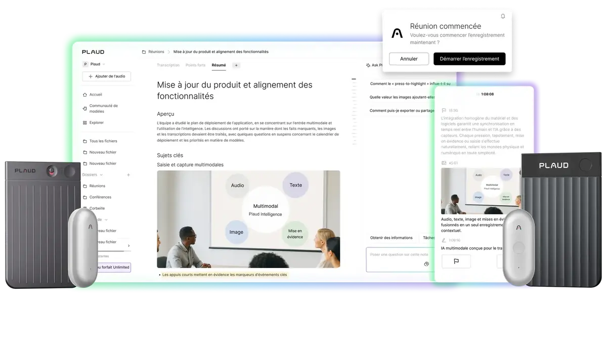 R&eacute;volutionner la prise de notes en r&eacute;union&nbsp;? Plaud lance son nouvel enregistreur et une app desktop