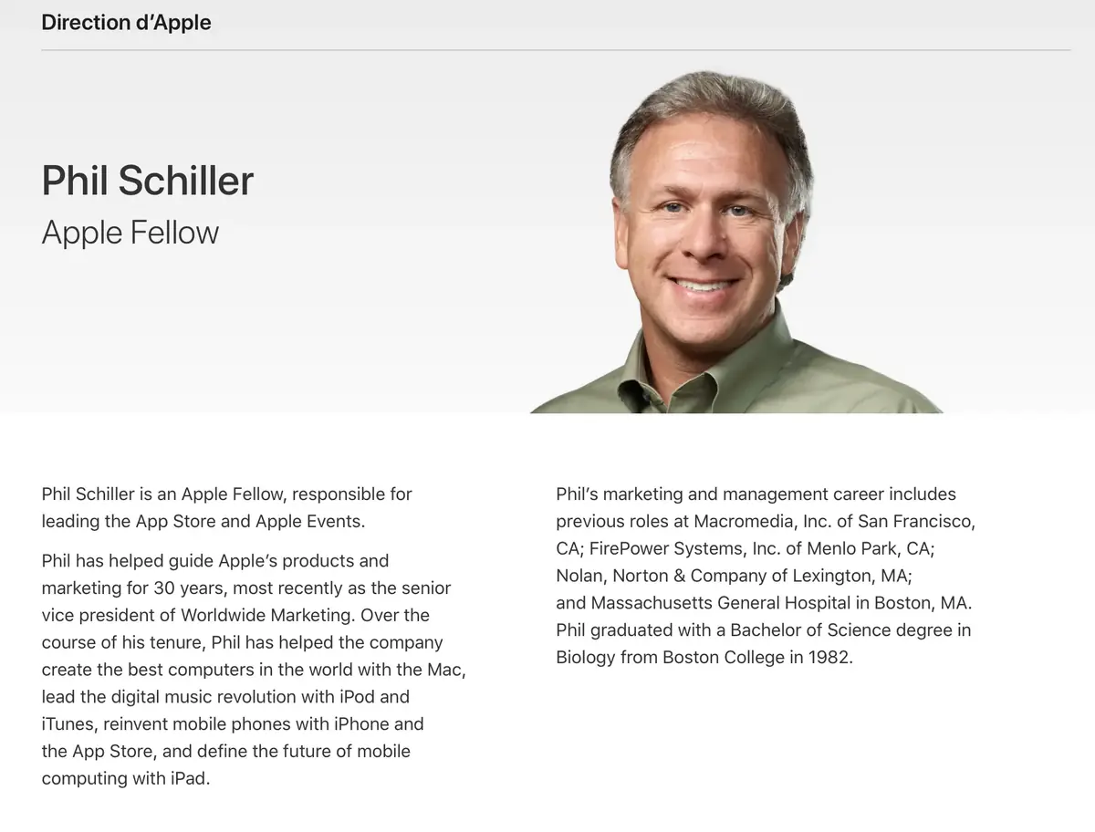 Apr&egrave;s Tim Cook, Phil Schiller se retire (davantage) d'Apple&nbsp;: qui prendra sa place&nbsp;?