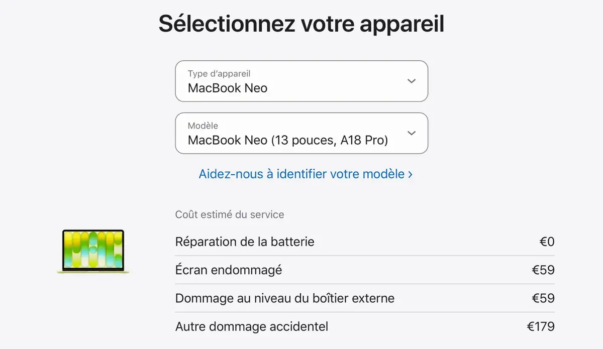Bonne nouvelle&nbsp;: le MacBook Neo co&ucirc;tera moins cher &agrave; r&eacute;parer