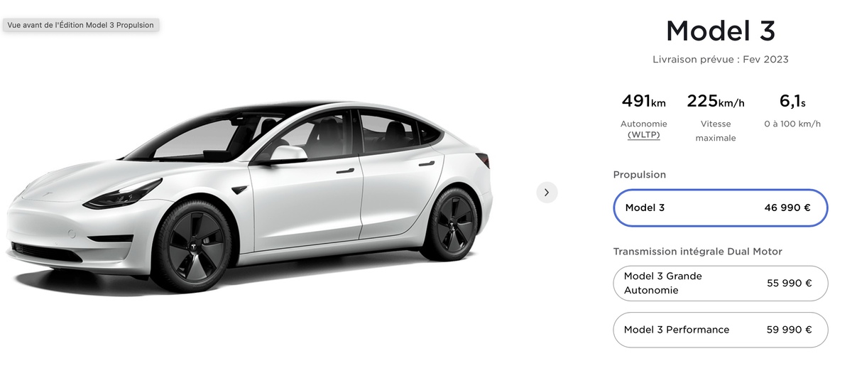 Tesla : fin du bonus maximal en France sur la Model 3 !