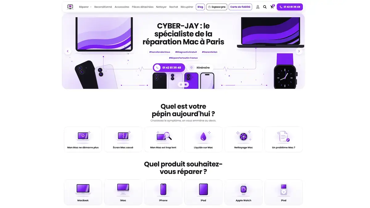 Cyber-Jay page d'accueil site web