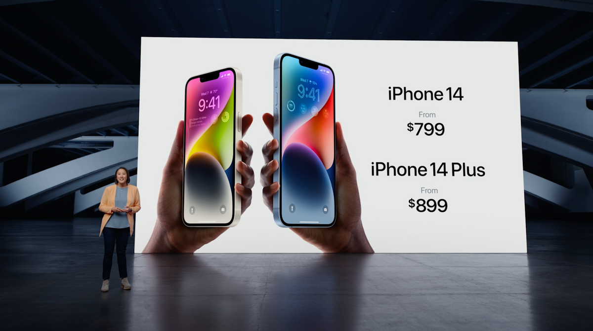 iPhone 14/14 Plus : A15, photos/vidéos améliorées, dispo le 16 septembre dès 1019€