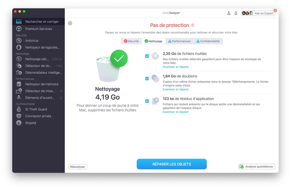 Antivirus/nettoyeur Mackeeper : le test complet