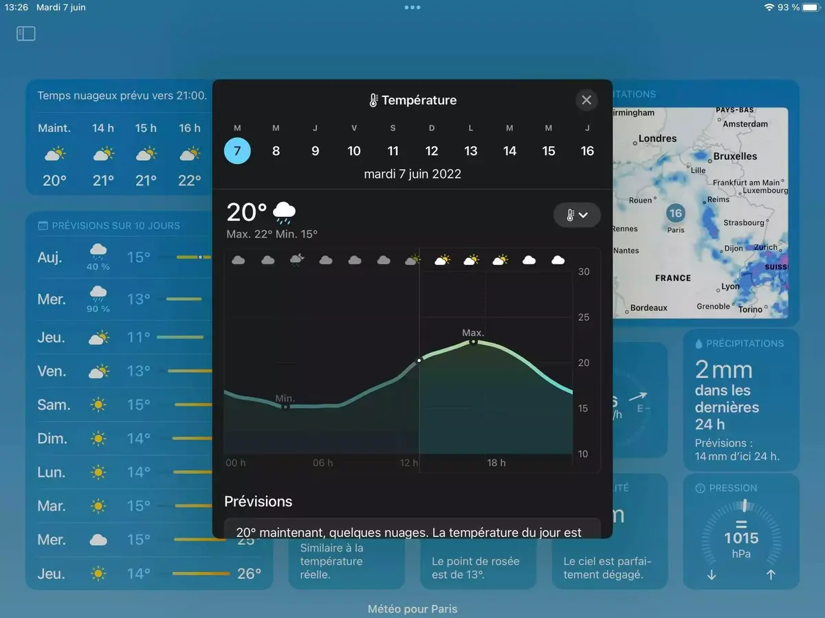 iPadOS 16 : enfin une application Météo dédiée !