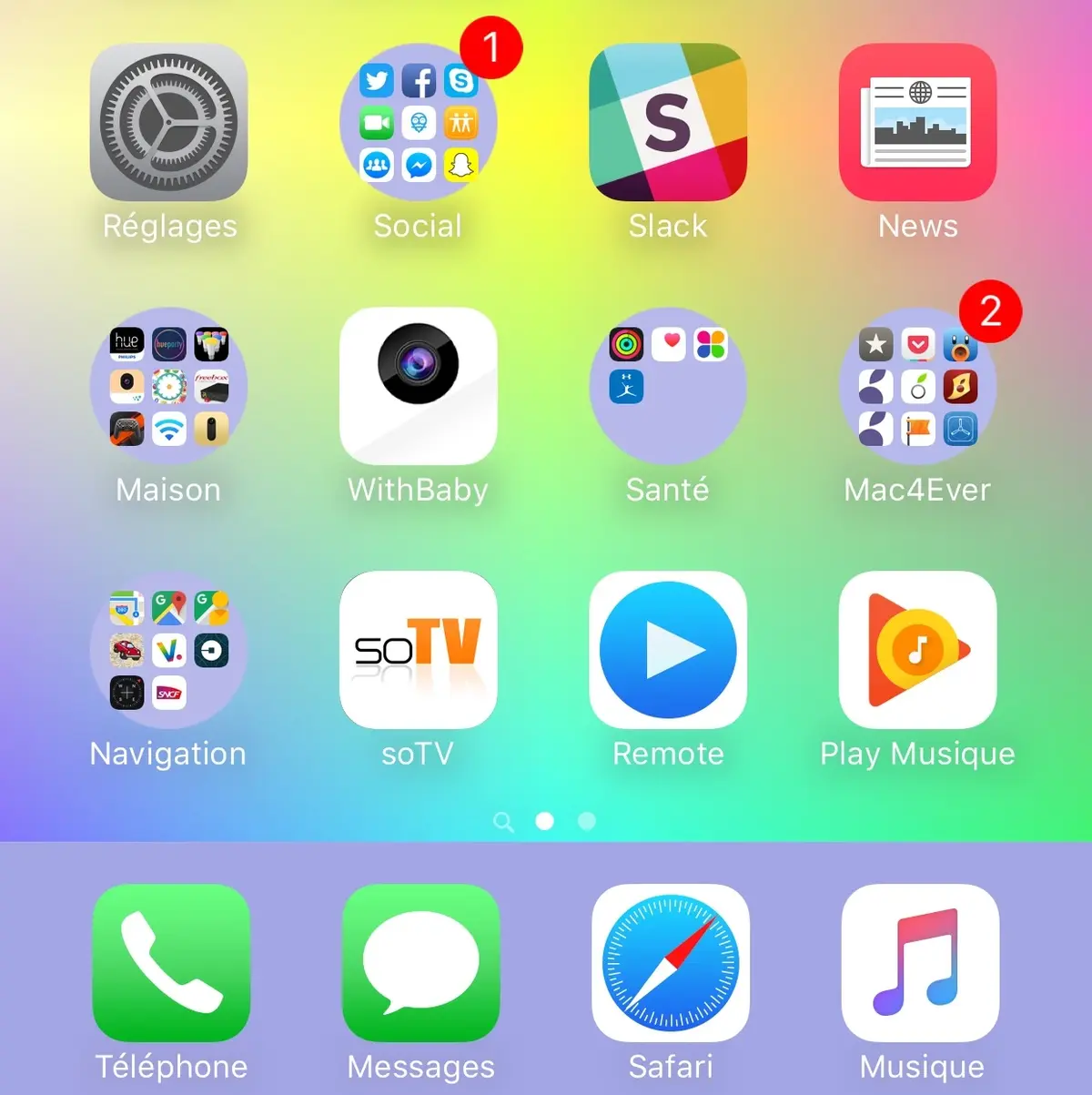 Astuce : afficher des icônes rondes pour les dossiers sur iOS 9.3