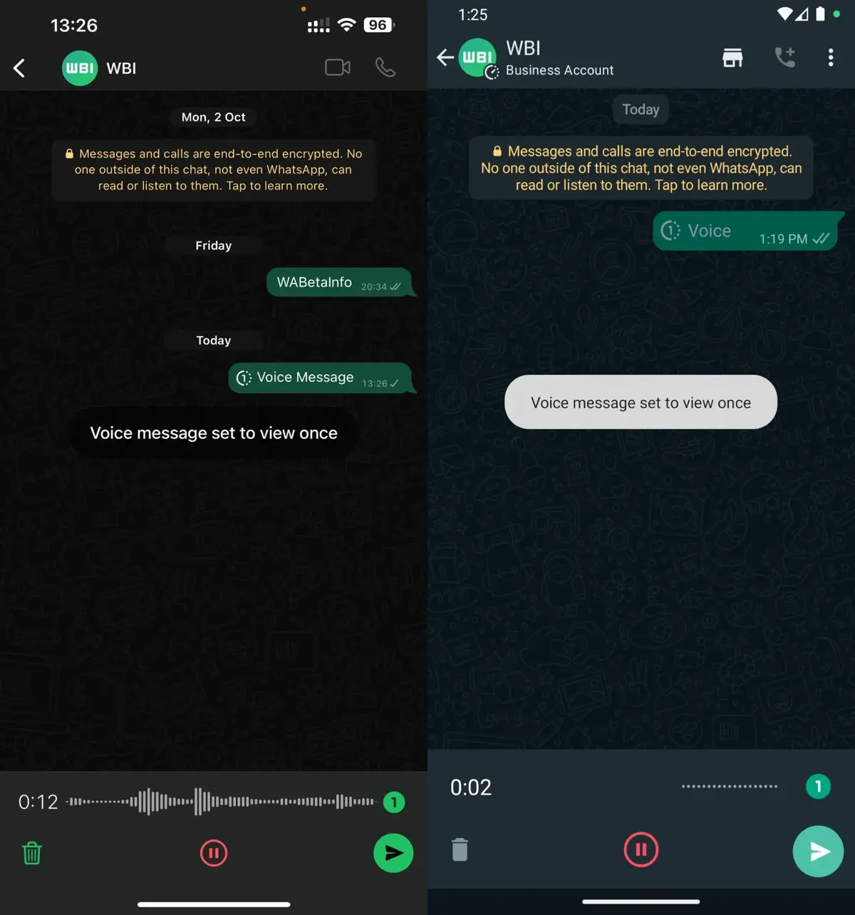 Du multi-compte et des messages audio éphémères sur WhatsApp