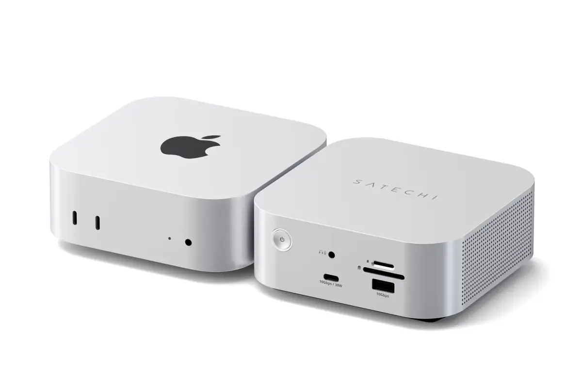 Satechi d&eacute;voile le CubeDock, un dock Thunderbolt 5 au design Mac mini avec SSD int&eacute;gr&eacute;