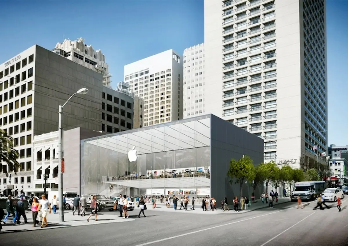 Les travaux ont progressé à l'Apple Store d'Union Square à San Francisco (photo)