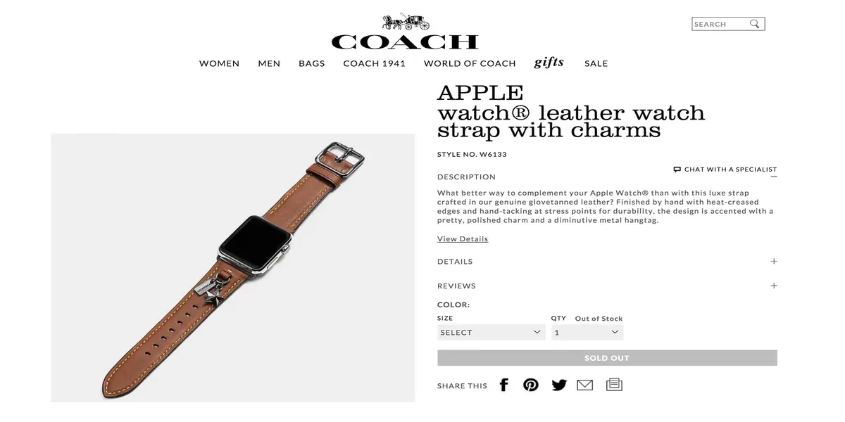 Apple Watch : les bracelets Coach dévoilés juste avant la WWDC !