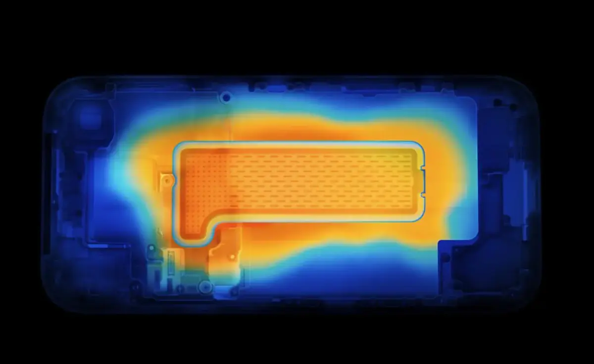 Chambre &agrave; vapeur de l'iphone 17 Pro Max