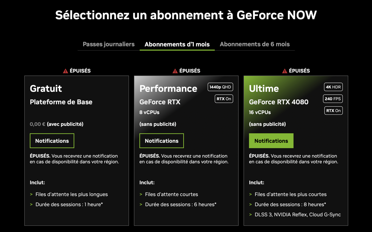 GeForce现在：不再可以订阅它！