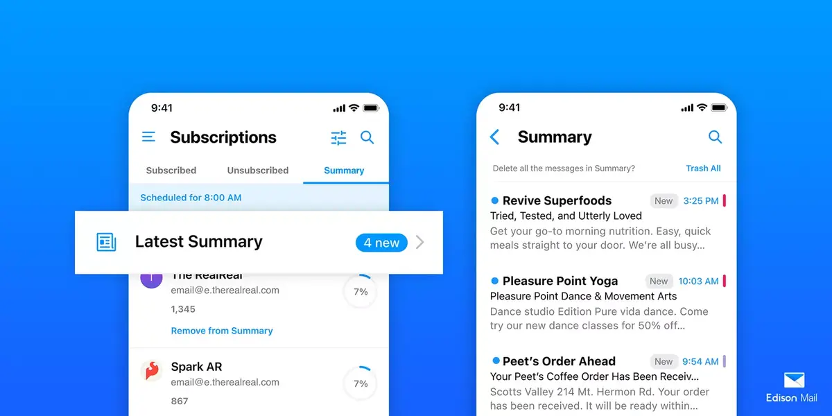 Edison Mail propose de nouvelles informations sur les abonnements et un outil de résumé