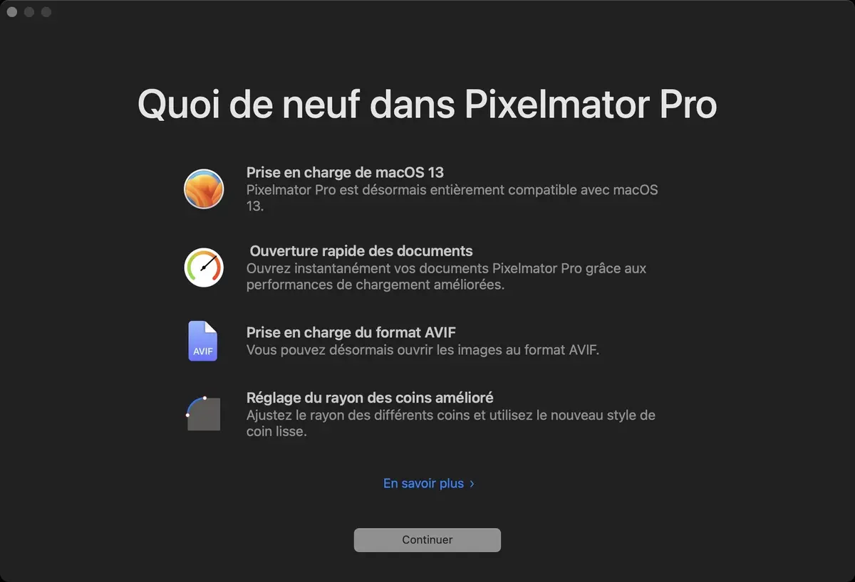 Pixelmator Pro est totalement compatible avec macOS Ventura