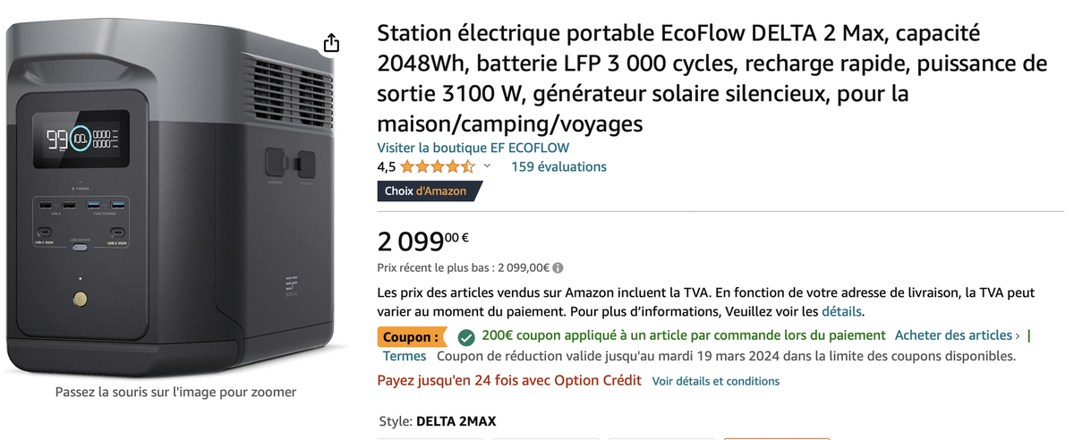 Grosse promo EcoFlow sur Amazon ! PowerStream offert, coupons, réductions...