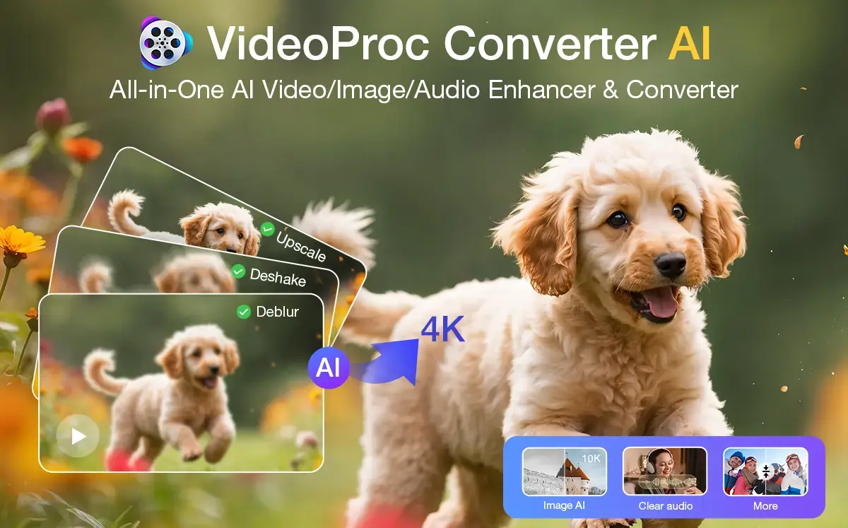 VideoProc&nbsp;: Transformez vos vid&eacute;os et images basse r&eacute;solution en qualit&eacute; 4K (licence &agrave; vie &agrave; -55 %)