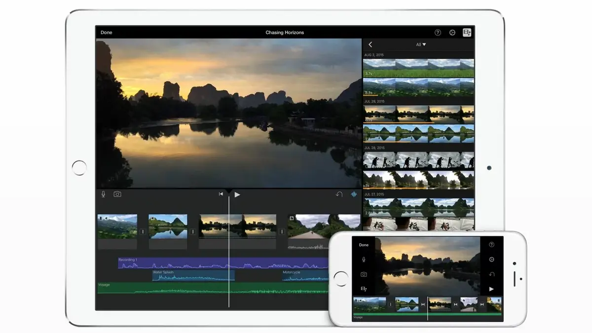 Mise à jour de iMovie sur iOS