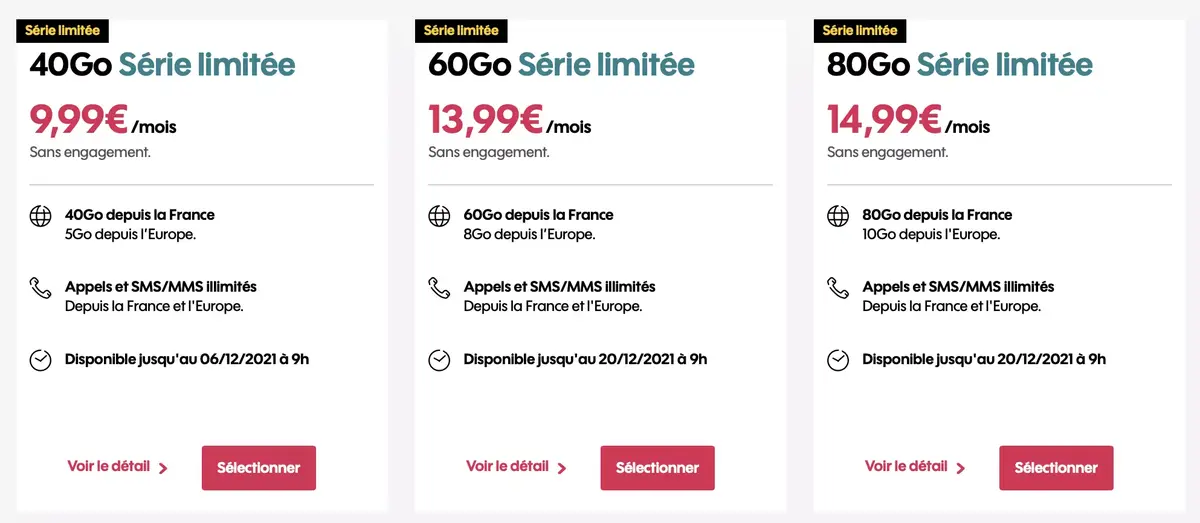 Opérateur : des offres sans engagement de 60 à 150 Go dès 9,99€ (en 4G ou en 5G)