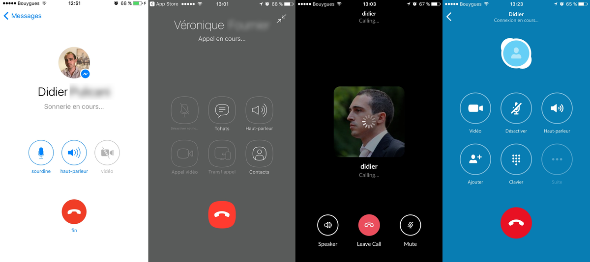 VOIP : FaceBook Messenger, WhatsApp et Viber apparaissent dans le journal d'appels