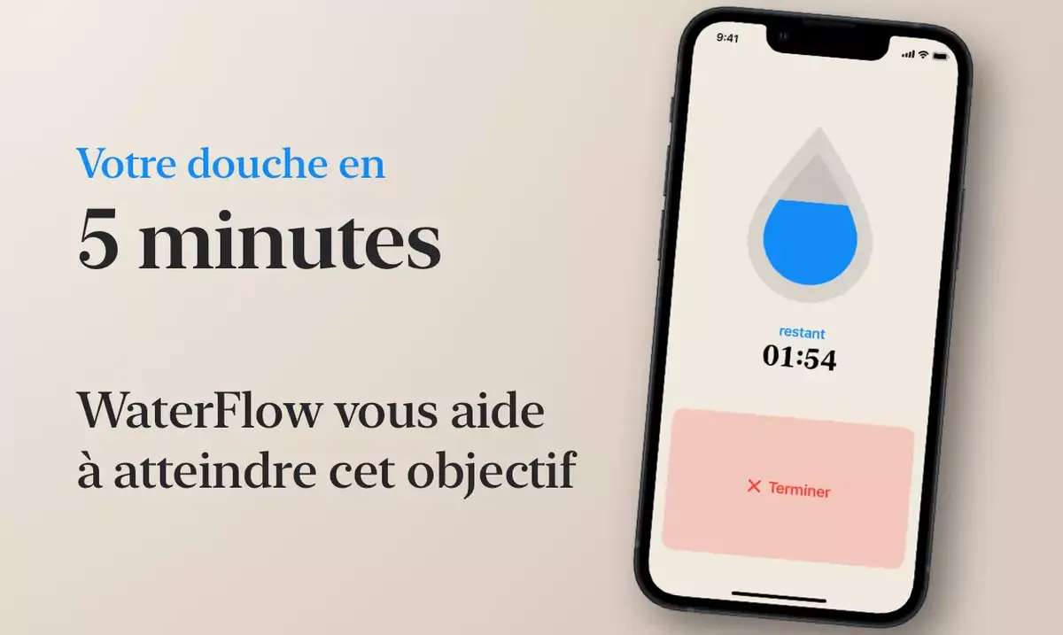 20 licences à gagner pour WaterFlow, l'App française pour économiser de l'eau sous la douche