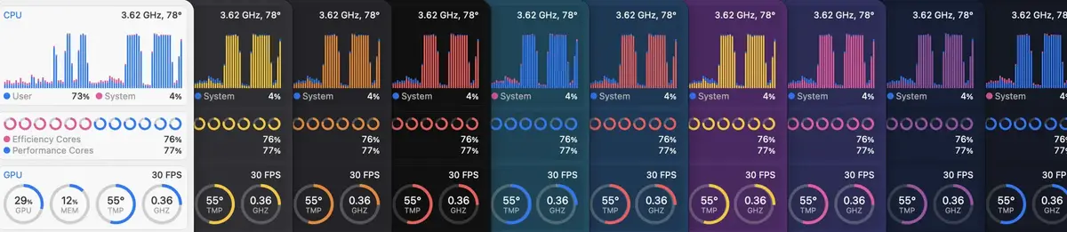 iStat Menu 7 affiche les stats du Mac avec un design revu et une consommation reduite