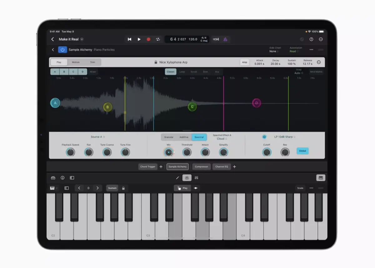 Sample Alchemy sur Logic Pro pour iPad