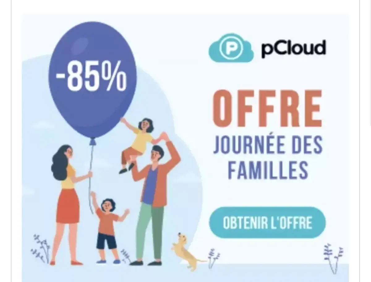 2 à 10To de Cloud à vie ? Ne ratez pas l'offre familiale du suisse pCloud !