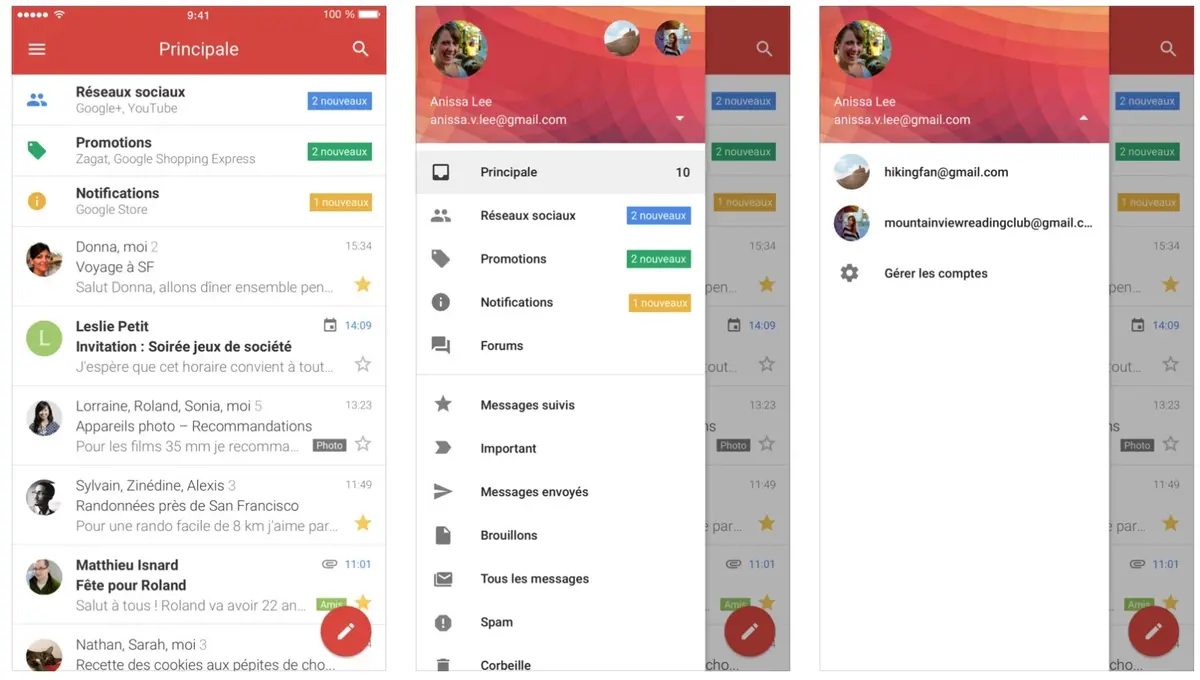 Gmail peut annuler l'envoi d'un courriel sur iOS