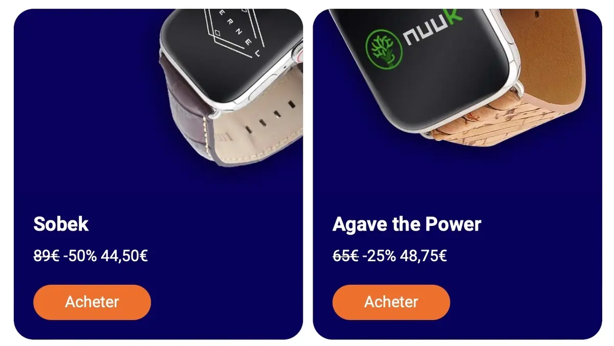 Dernier jour pour ces bracelets Apple Watch Made In France en promo pour les #FrenchDays