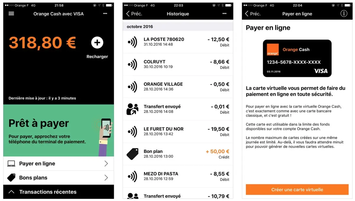 Orange Cash est disponible dans l'App Store