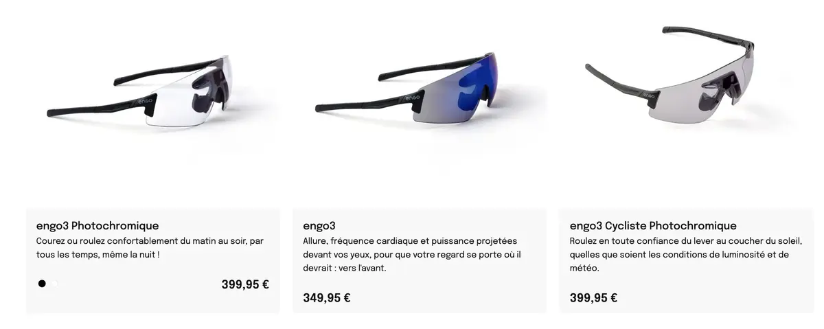 Affichez vos donn&eacute;es de v&eacute;lo avec les lunettes engo3 Cyclist