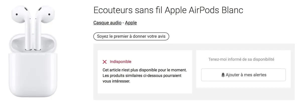 AirPods : la Fnac coupe les précommandes et annonce une sortie mi-décembre