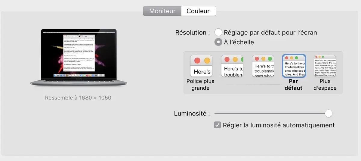 Test des MacBook Pro (fin 2016)