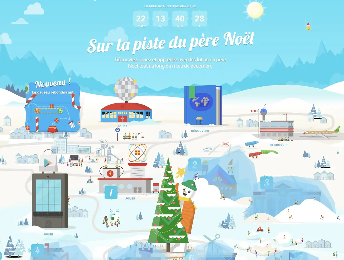 Google permet (à nouveau) de traquer le Père Noël en temps réel