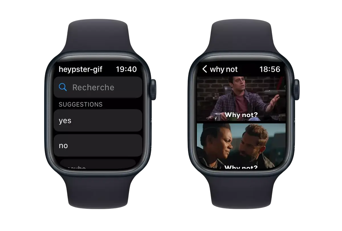 L'app Heypster-gif permet d'envoyer des GIF depuis son Apple Watch 