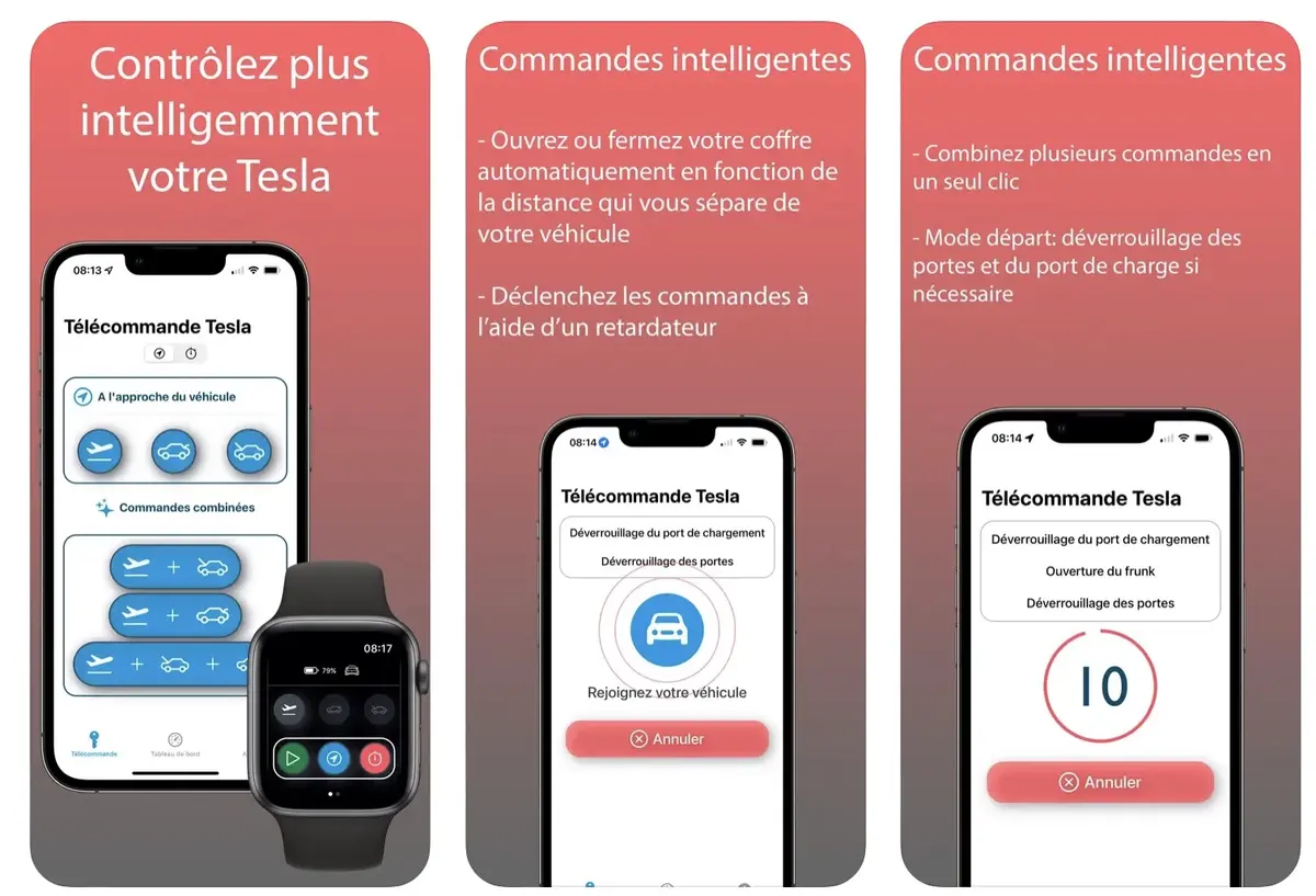 Tesla : une télécommande sur Apple Watch et une app pour optimiser la charge avec EcoWatt