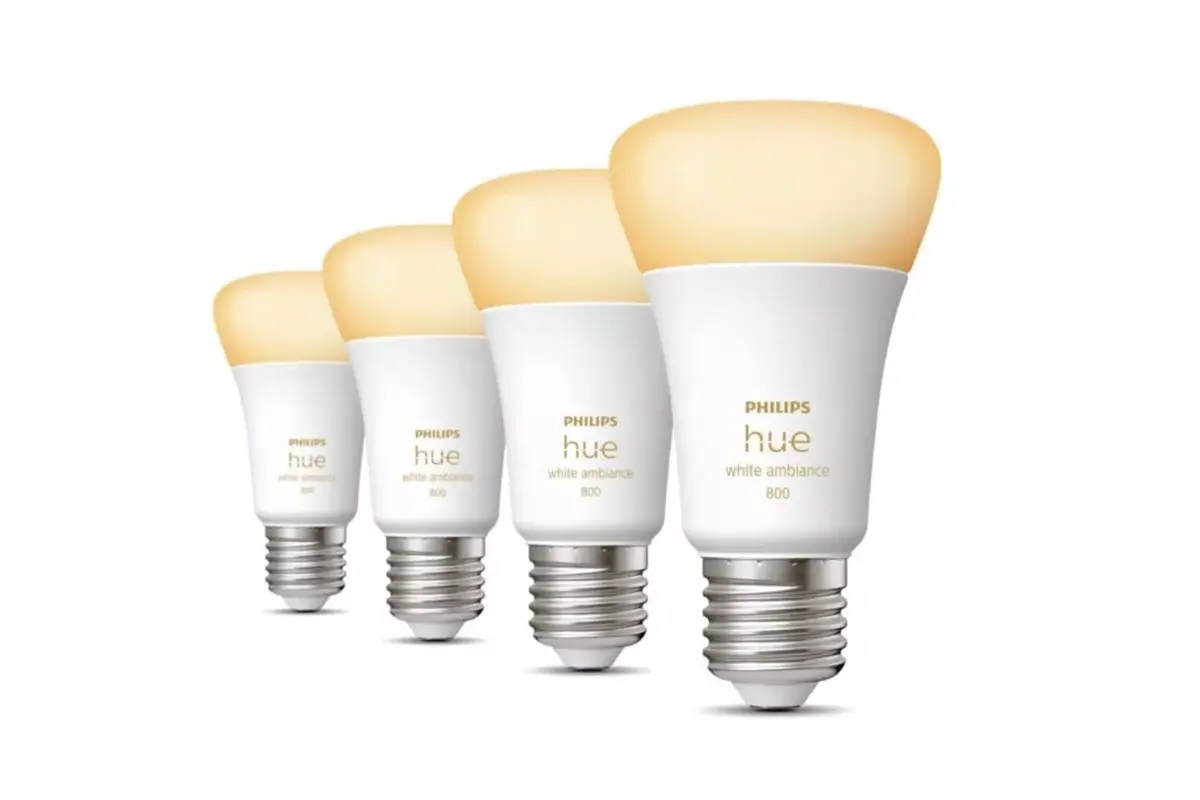 Jusqu'à -40% sur les ampoules connectées Philips Hue (4 ampoules White Ambiance à 58€)