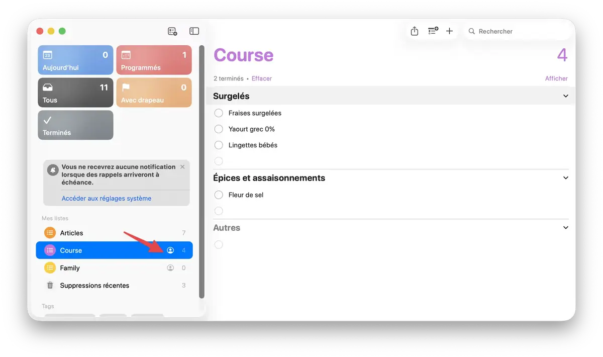 Les fonctions cachées de l'application Rappels pour iPhone